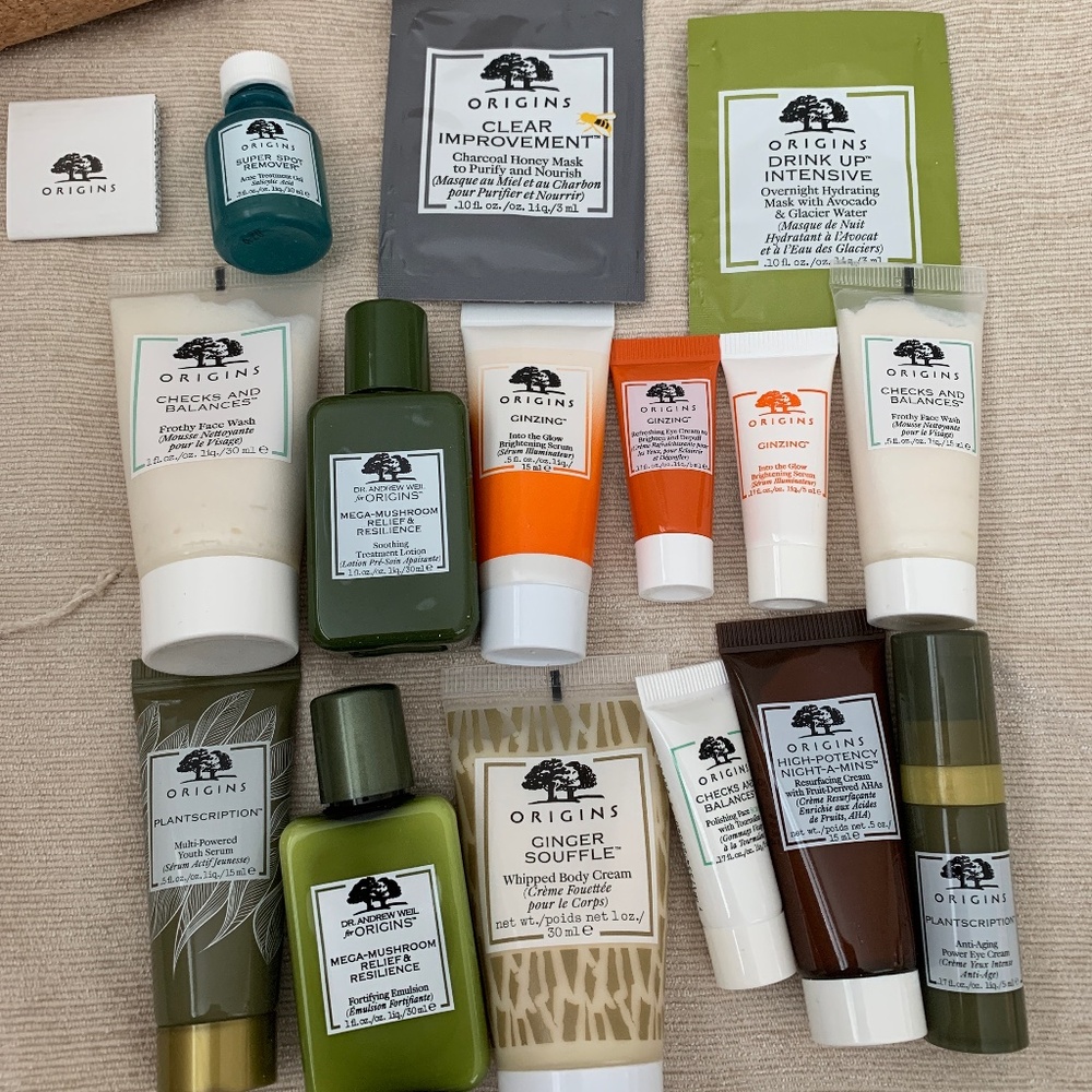 Origins 15 Piece Set and Tan Colour pouch NWT